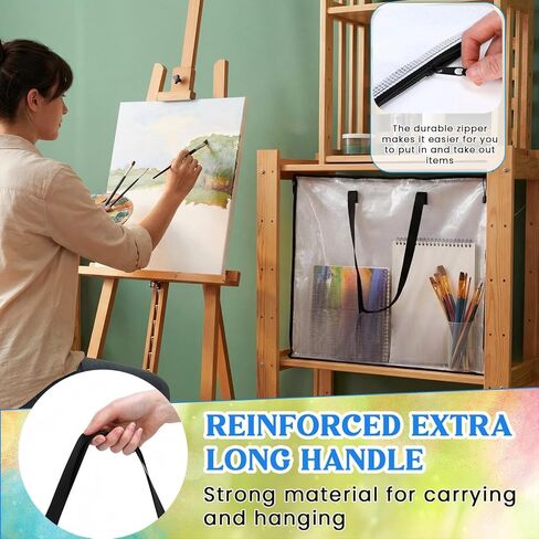 24 x 36 Inches Large Art Portfolio Bag, Portfolio Folder for Artwork with Zipper and Handle, Poster Storage Bag Mesh Folder Organizer for Poster, Scrapbook, Keepsake and Bulletin Board in Saudi Arabia
