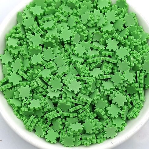رشات شامروك من الراتنج الوحل المزيف 100 جرام، شريحة فخارية خضراء غير صالحة للأكل لإضافة السلايم، حشو بطاقة شاكر، ديكور (أخضر) in Kuwait