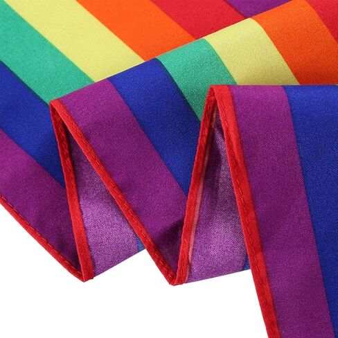 Tinsow 2 Pack Gay Pride Rainbow Bandanas Cotton Handkerchiefs Party Supply Pet Bandana in Saudi Arabia