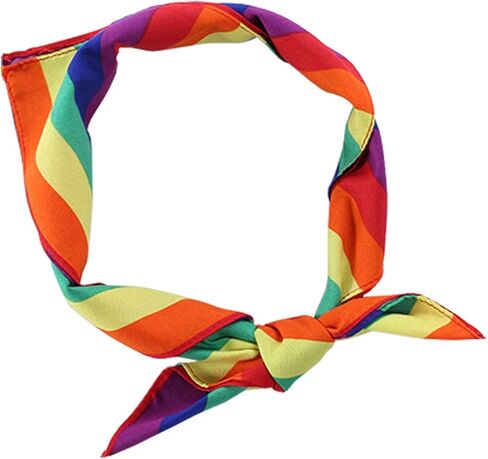Tinsow 2 Pack Gay Pride Rainbow Bandanas Cotton Handkerchiefs Party Supply Pet Bandana in Saudi Arabia