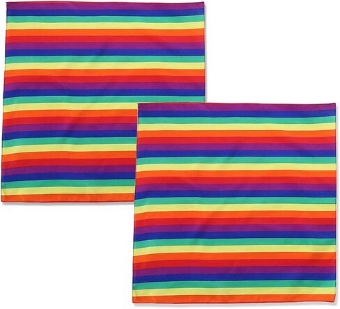 Tinsow 2 Pack Gay Pride Rainbow Bandanas Cotton Handkerchiefs Party Supply Pet Bandana in Saudi Arabia