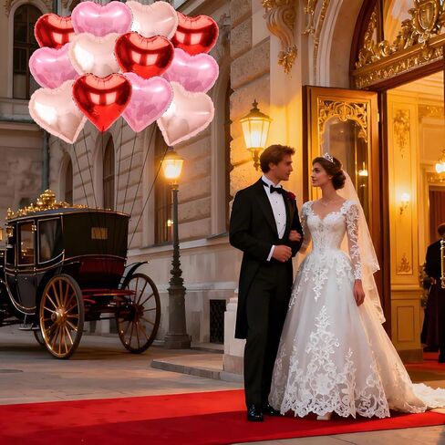 12 قطعة بالونات على شكل قلب 18 بوصة بالونات قلب عيد الحب بالون لتزيين عيد الحب بالون عيد ميلاد اقتراح زينة الزفاف وحفلات الزفاف in Kuwait