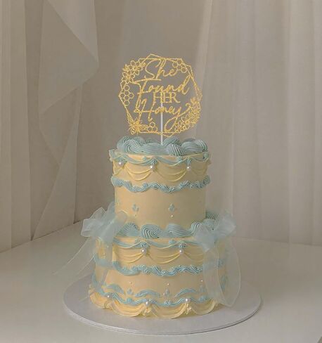 She Found Her Honey Cake Topper, Honey Bee Bride to Bee Engagement Bachelorette Wedding Party Decoration Supplies, Bee Bridal Shower Decorations Gold Glitter in Saudi Arabia