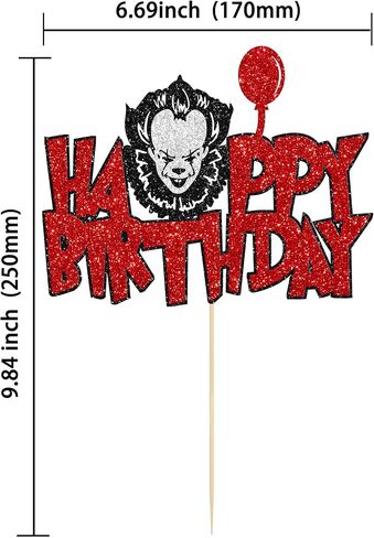 1Pcs Halloween Horror Birthday Cake Topper Red Glitter Killer Birthday Cake Decoration Horror Movie Birthday Cake Topper for Halloween Birthday Party Cake Supplies in Saudi Arabia