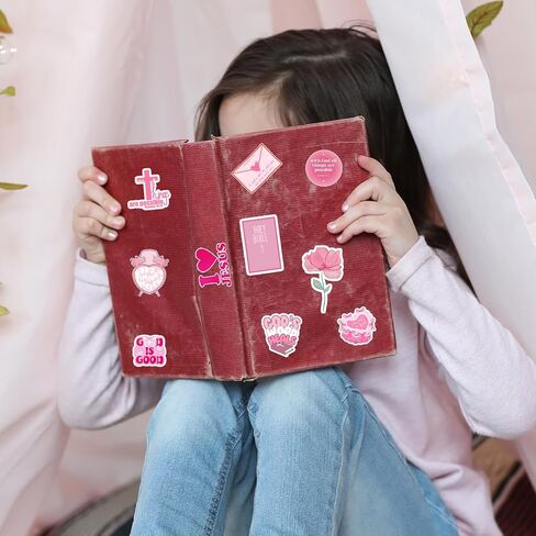 110 قطعة من ملصقات الكتاب المقدس الوردية الملهمة، ملصقات الكتابات الدينية المسيحية الوردية للفتيات والنساء ملهمة يسوع اقتباس الحمد لله لوازم دينية in Saudi Arabia