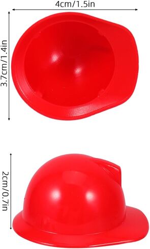 DOITOOL قبعة صلبة صغيرة 40 قطعة 1.57 بوصة خوذات أمان مصغرة لإكسسوارات الدمية كعكة القبعات العالية ديكور البناء in Kuwait