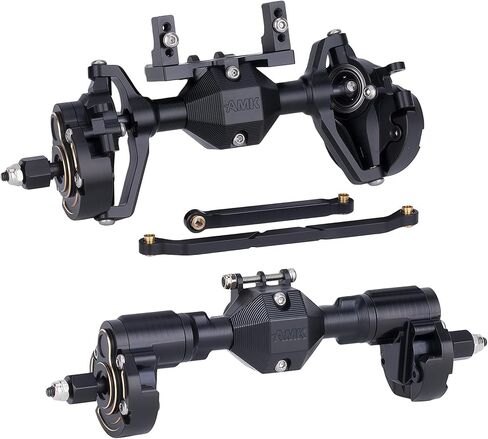 Ascent-18 Portal Axle Set for Redcat Ascent-18 Upgrade, CNC Aluminum Front & Rear Axles with Brass Portal Covers, Steel Gears, Servo Mount & Steering Links (Silvery) in Saudi Arabia