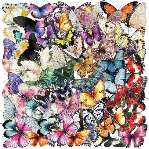 100PCS Plants Floral Scrapbook Stickers Kit, Self-Adhesive Transparent Leaf Stickers for Scrapbook, Adult Card Making Letters DIY Water Bottle Decoration in Saudi Arabia