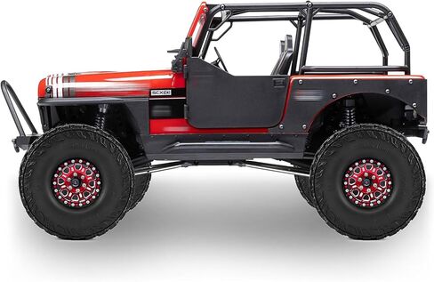 4 عبوات من عجلات وإطارات مصنوعة من خليط معدني مقاس 1.9 بوصة - تناسب زاحف RC 1/10 (TRX4/SCX10 II/III/D9/90046/D90) (أحمر) in Saudi Arabia