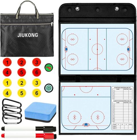 Magnetic Baseball Lineup Board for Dugout, Collapsible Softball & Baseball Clipboard for Coaches | Includes 60 Magnets, Markers, Eraser & Water-Resistant Carrying Bag for Coaches, Players, Teams in Saudi Arabia