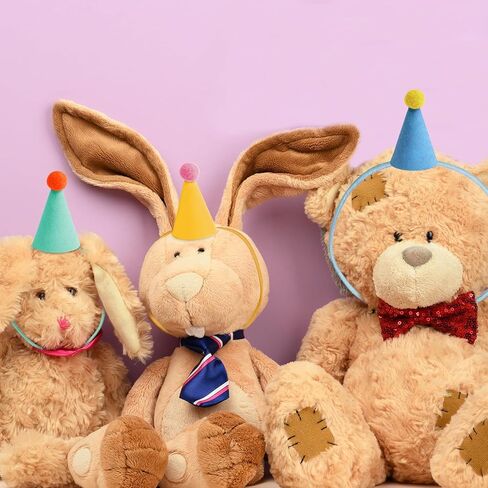 12Pcs Mini Party Hats for Stuffed Animals,Colorful Tiny Birthday Hats Dolls Cats Dolls Rabbits Puppies Cone Assorted Animal Games Accessories Decorations in Saudi Arabia
