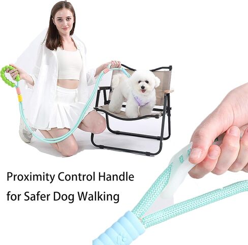 Hands Free Dog Leash,5 Ft Heavy Duty Training Leash, Adjustable Waist & Crossbody Leashes,Heavy Duty Nylon Rope, Double Nylon Rope for Dog Walking Training (Black) in Saudi Arabia