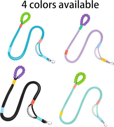 Hands Free Dog Leash,5 Ft Heavy Duty Training Leash, Adjustable Waist & Crossbody Leashes,Heavy Duty Nylon Rope, Double Nylon Rope for Dog Walking Training (Black) in Saudi Arabia
