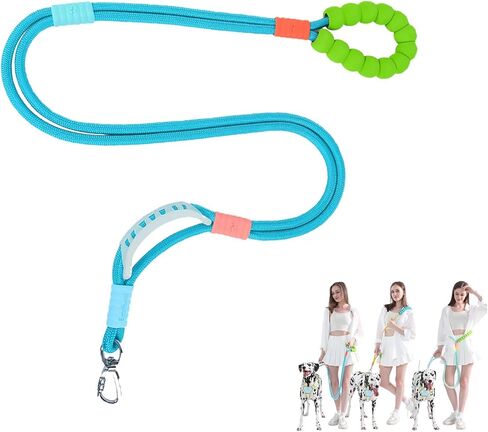 Hands Free Dog Leash,5 Ft Heavy Duty Training Leash, Adjustable Waist & Crossbody Leashes,Heavy Duty Nylon Rope, Double Nylon Rope for Dog Walking Training (Black) in Saudi Arabia