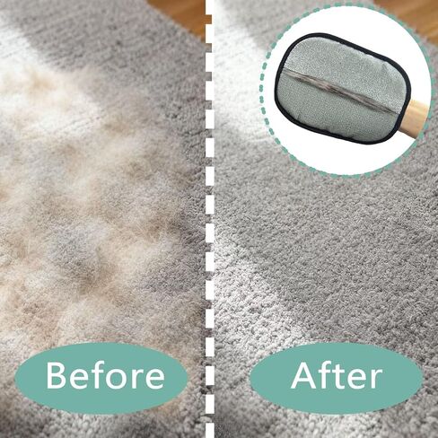 2-Pack Reusable Electrostatic Pet Hair Remover Gloves for Furniture, Carpets, Car Interiors & Auto Upholstery. in Saudi Arabia
