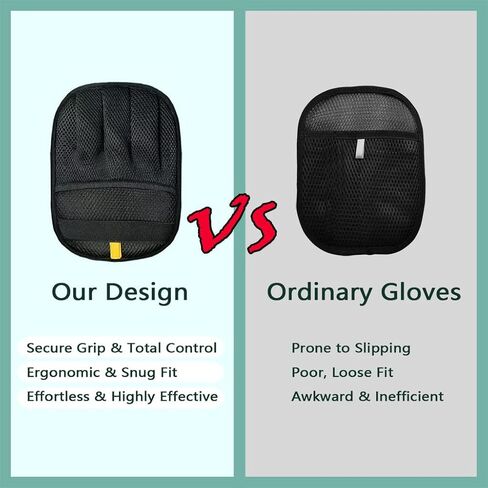 2-Pack Reusable Electrostatic Pet Hair Remover Gloves for Furniture, Carpets, Car Interiors & Auto Upholstery. in Saudi Arabia