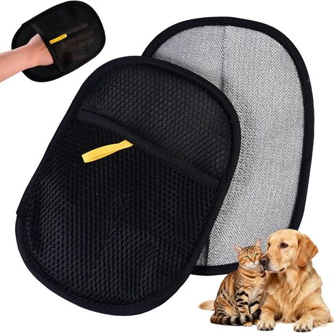 Pet Hair Removal Glove for Cats and Dogs,2PCS Large Magic Brush Tool for Pet Hair Remover,Reusable with Bidirectional Bristles,Pet Hair Remover Tool for Clothing,Couch,Carpet,Car Seat in Saudi Arabia