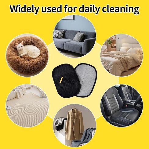 Pet Hair Removal Glove for Cats and Dogs,2PCS Large Magic Brush Tool for Pet Hair Remover,Reusable with Bidirectional Bristles,Pet Hair Remover Tool for Clothing,Couch,Carpet,Car Seat in Saudi Arabia