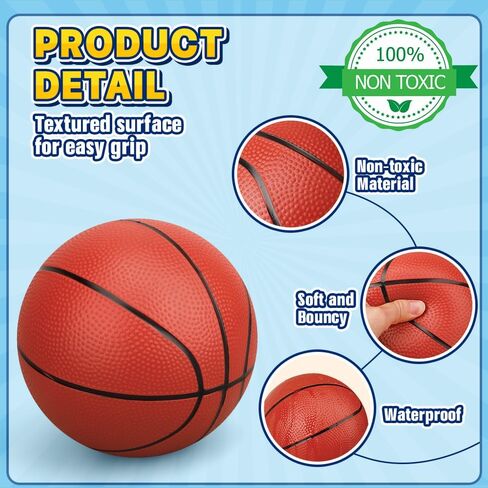 Amarlozn Mini Basketball for Indoor Mini Basketball Hoop, 9 Inch Small Replacement Basketballs Soft Ball for Inflatable Pool, Beach Sandbox Outdoor Play Game Gift Pack for Toddler Kids Adults 5PCS in Saudi Arabia