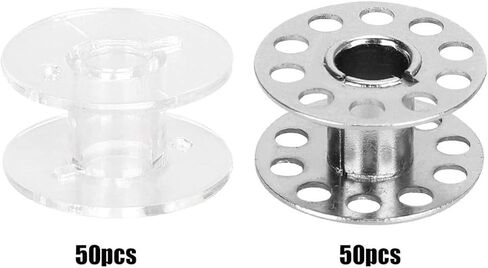 50Pcs Sewing Machine Bobbins for Front Loading 15 Class Machines Prevent Disconnection(Stainless Steel) in Saudi Arabia