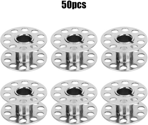 50Pcs Sewing Machine Bobbins for Front Loading 15 Class Machines Prevent Disconnection(Stainless Steel) in Saudi Arabia