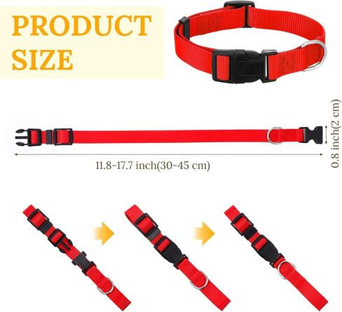 27 Pcs Dog Collars Bulk Adjustable Nylon Puppy Collars for Small Puppies with Quick Release Buckle - 9 Vibrant Colors Pet Collar for Daily Use and Training (Medium Size) in Saudi Arabia