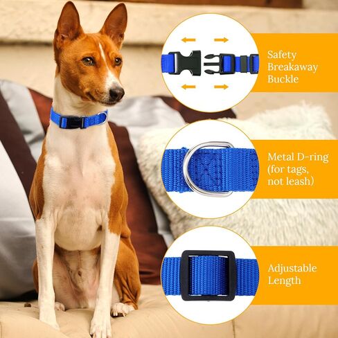 27 Pcs Dog Collars Bulk Adjustable Nylon Puppy Collars for Small Puppies with Quick Release Buckle - 9 Vibrant Colors Pet Collar for Daily Use and Training (Medium Size) in Saudi Arabia