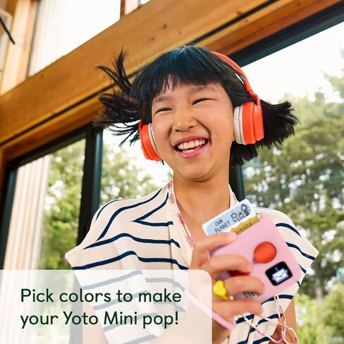 سترة Yoto Mini Adventure باللون الوردي مع حبل معصم متطابق - ملحق لمشغل الصوت الصغير للأطفال، غطاء جلدي من السيليكون المضاد للانزلاق، حافظة واقية مناسبة in Kuwait
