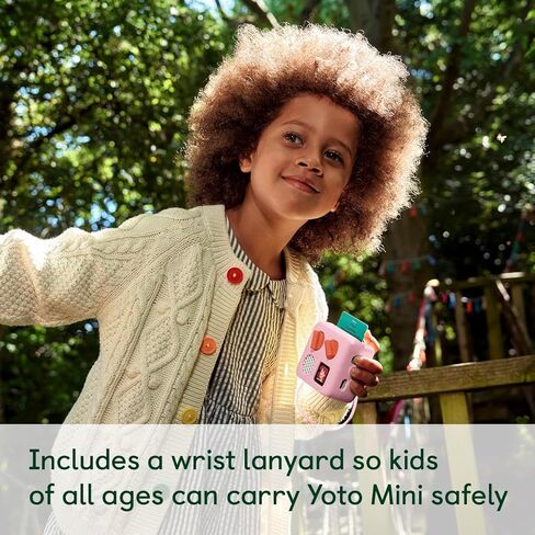 سترة Yoto Mini Adventure باللون الوردي مع حبل معصم متطابق - ملحق لمشغل الصوت الصغير للأطفال، غطاء جلدي من السيليكون المضاد للانزلاق، حافظة واقية مناسبة in Kuwait