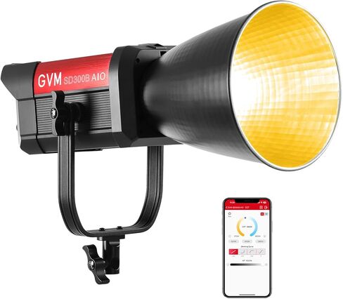 مجموعة إضاءة الفيديو GVM مع التحكم في التطبيق، لوحة إضاءة LED 520LS ثنائية اللون 3200-5600K للتصوير الفوتوغرافي وإضاءة الفيديو في الاستوديو، CRI/TLCI 97+ إضاءة فيديو عالية السطوع in Saudi Arabia