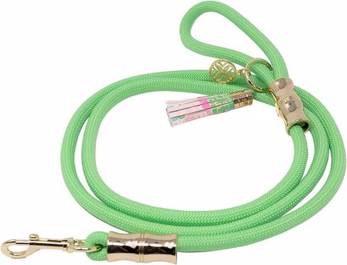 مقود حبل للكلاب من ليلي بوليتزر، مقود كلب شديد التحمل بطول 6 بوصات مع سحر ذهبي وشرابة منقوشة (منزل لحاف مجنون) in Kuwait