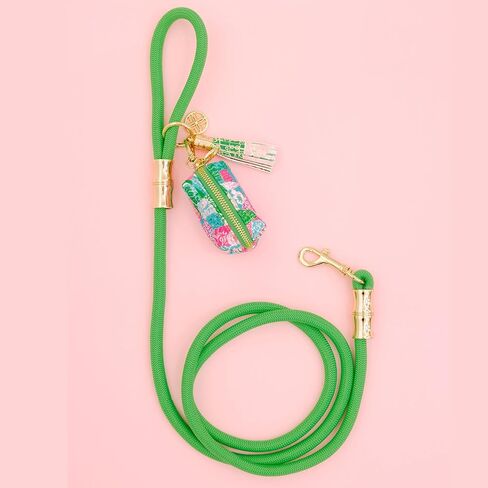 مقود حبل للكلاب من ليلي بوليتزر، مقود كلب شديد التحمل بطول 6 بوصات مع سحر ذهبي وشرابة منقوشة (منزل لحاف مجنون) in Kuwait