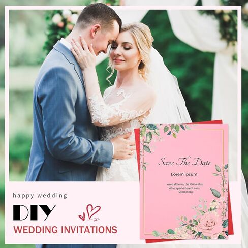 MixTeach 100 Sheets Cardstock Paper 8.5 x 11" Red Pink Card Stock Medium Thick 180gsm/65lb Cardstock A4 Printer Paper for Card Making, Crafts, Scrapbook, Invitations, Drawing, Printing in Saudi Arabia