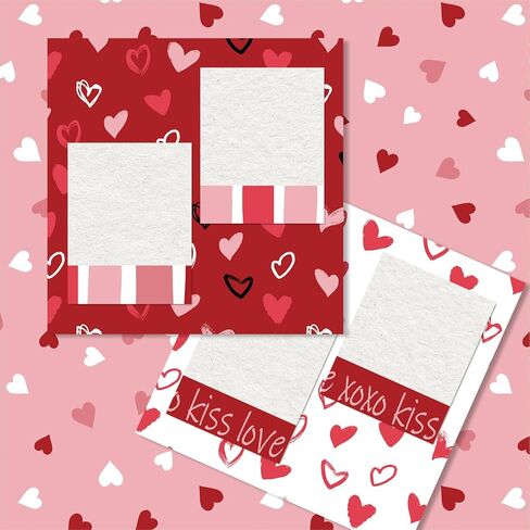 JarThenaAMCS 48 Sheets Valentine Pattern Paper Red Pink Love Heart Doodle Scrapbook Specialty Paper Double Sided Decorative Art Paper For DIY Crafts, 6 x 6 Inch in Saudi Arabia