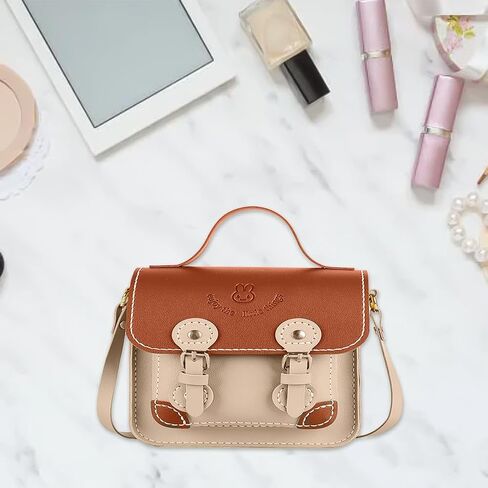 WADORN DIY PU Leather Shoulder Bag Making Set, PU Leather Material Craft Tool Set Woman Handmade Satchel Handbag Making Kit 16x6.5x20cm for Handmade Craft Bag Making Accessories, Sienna in Saudi Arabia