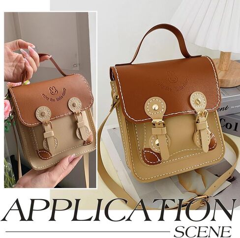 WADORN DIY PU Leather Shoulder Bag Making Set, PU Leather Material Craft Tool Set Woman Handmade Satchel Handbag Making Kit 16x6.5x20cm for Handmade Craft Bag Making Accessories, Sienna in Saudi Arabia