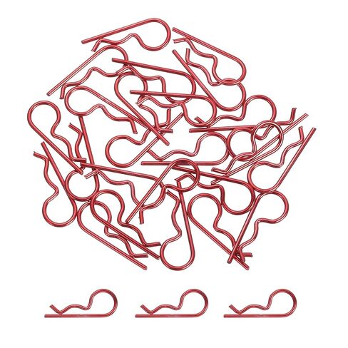 MECCANIXITY 25 Pcs RC Body Clips, 1.2mm Stainless Steel Universal RC Car Clips R Pins for 1/6 1/8 1/10 Scale Model Remote Control Car Truck Crawler Shell Replacement Parts (Red) in Saudi Arabia