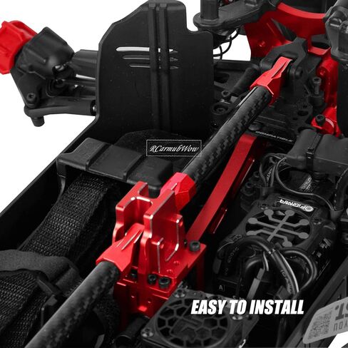 RC Brace Tube w/Ball Cup Upgrades Part for 1/8 Kraton/Notorious 6S BLX,Carbon Fibre Brace Tube & 7075 Aluminium Ball Cup & Balls,Replace #ARA320501#ARA320762#ARA320763,Red in Saudi Arabia