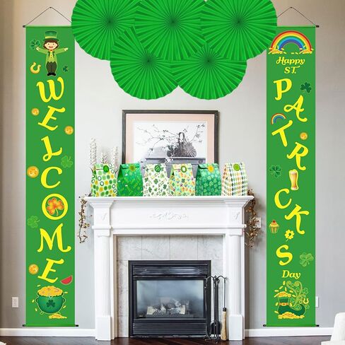 Fancy Land St Patrick's Day Paper Gift bag Shamrock Treat Bags Goodie Bags for Party Favors 24 Pack in Saudi Arabia