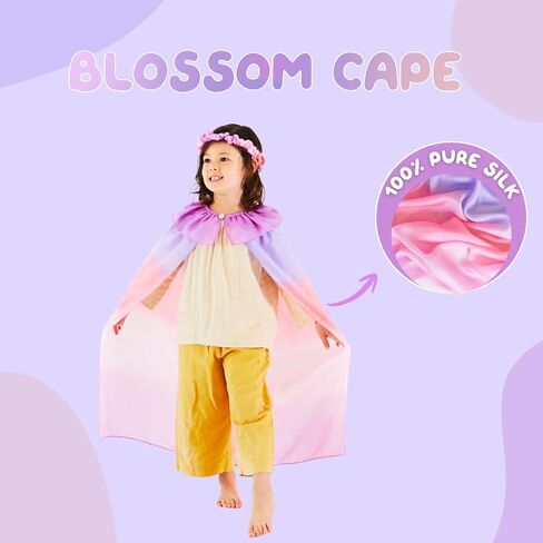 Sarah's Silks - Reversible Silk Cape, 100% Real Silk, 32-Inch Long 2 Layer Soft Silk Cloak, 7-12-Inch Wide Elastic Neck Band in Saudi Arabia