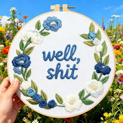 مجموعة INFUNLY مكونة من 6 قطع من إكليل التطريز للمبتدئين، مجموعات تطريز DIY ملهمة للبالغين الذين يحبونك مجموعة إبرة مختومة مع تعليمات خطوة بخطوة، خيوط هدية لمحبي الحرف اليدوية in Saudi Arabia