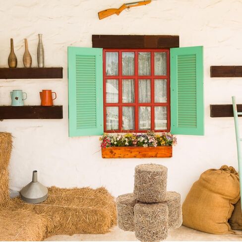 Angoily مصغرة القش بالة نموذج الملحقات 4 قطع صغيرة جولة بالات القش لدمى مزرعة المشهد الديكور لعبة بالات للحزب الغربي عيد الميلاد الخريف الحصاد in Kuwait