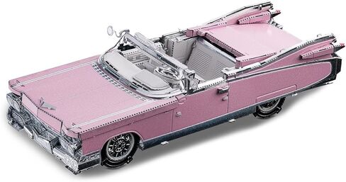 Piececool 3D Metal Puzzles for Adults,Classic Pink Cabriolet Model Building Kits, DIY Metal Craft Kits Home Decoration Christmas Creative Gifts in Saudi Arabia