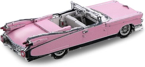 Piececool 3D Metal Puzzles for Adults,Classic Pink Cabriolet Model Building Kits, DIY Metal Craft Kits Home Decoration Christmas Creative Gifts in Saudi Arabia