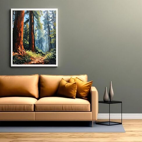 XTXGERL Paint by Number for Adults, Majestic Redwood Canopy, Oil Painting for Beginner Students, DIY Acrylic Painting Kit for Room Decor Gift 16x20 Inch in Saudi Arabia