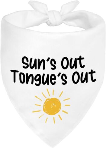 باندانا الكلب الأصفر من Sun's Out Tongue's، وشاح الجرو للربيع والصيف لمنزل الشاطئ والسفر والمغامرة والمشي لمسافات طويلة والتخييم، هدايا لمحبي الكلاب، دعامة صور مضحكة لاستكشاف الجبال في الهواء الطلق in Kuwait