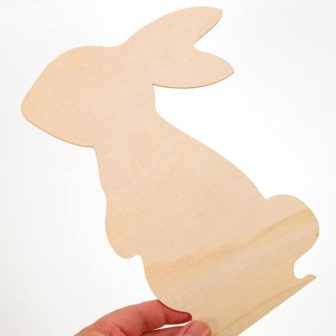 10Pcs Large Easter Cutouts Unfinished Wooden Bunny Slices Blank Wood Rabbit Ornament for Painting Spring Decor Easter Party DIY Crafts in Saudi Arabia