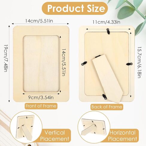 DIY Picture Frames Craft Kits Craft Picture Frames to Decorate 4x6 Photo 10 Pcs Unfinished Wood Frame with 12 Pcs Painting Color Pen and 4 Sheets Crystal Diamond Stickers for DIY Crafts in Saudi Arabia