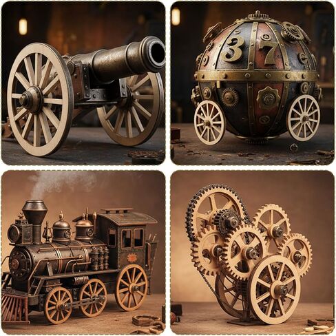 12PCS 3 Sizes Unfinished Wood Wheel, 4.9/3.9/2.9in Blank Wood Slices Wooden Wagon Wheel Decor 0.1in Thick Wooden Wheels for Crafts for DIY Craft Painting Drawing Home Party Decoration in Saudi Arabia