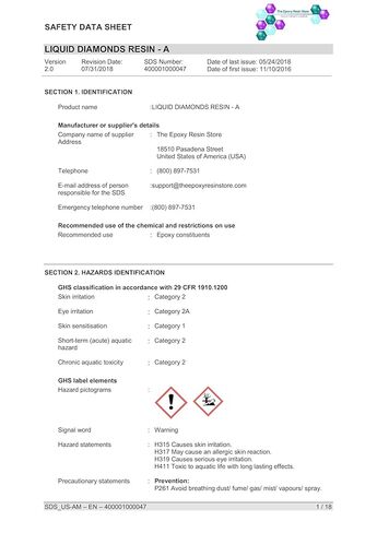 Liquid Diamonds Casting Epoxy Resin 1.5 Gallon kit Non Toxic FDA Compliant in Saudi Arabia